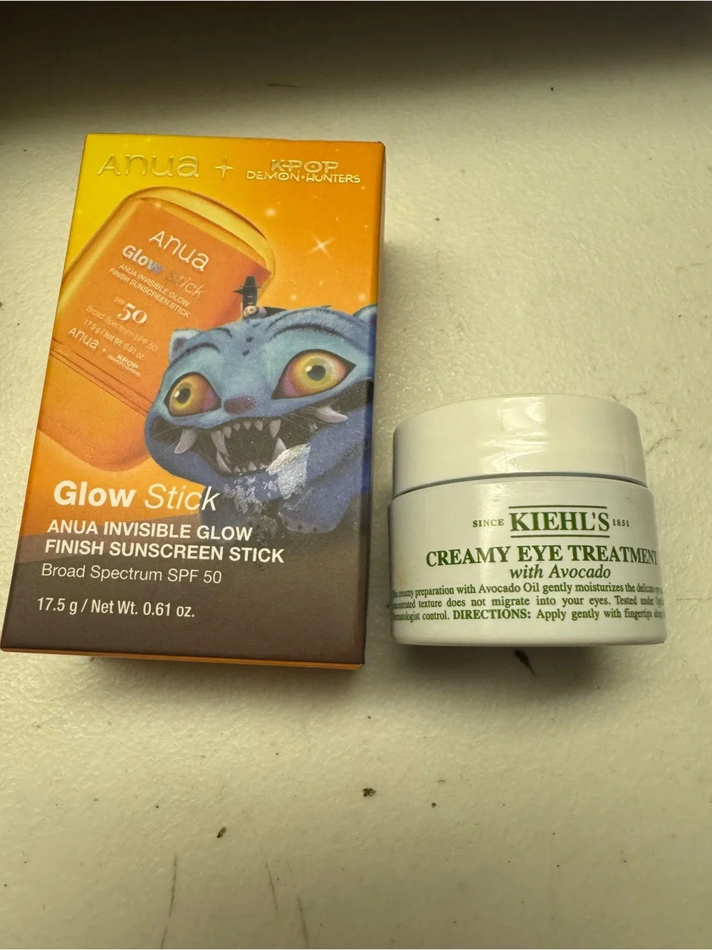 NIB Kiehl’s Anua Glow & Go Skincare Duo Eye Cream SPF 50 Sunscreen